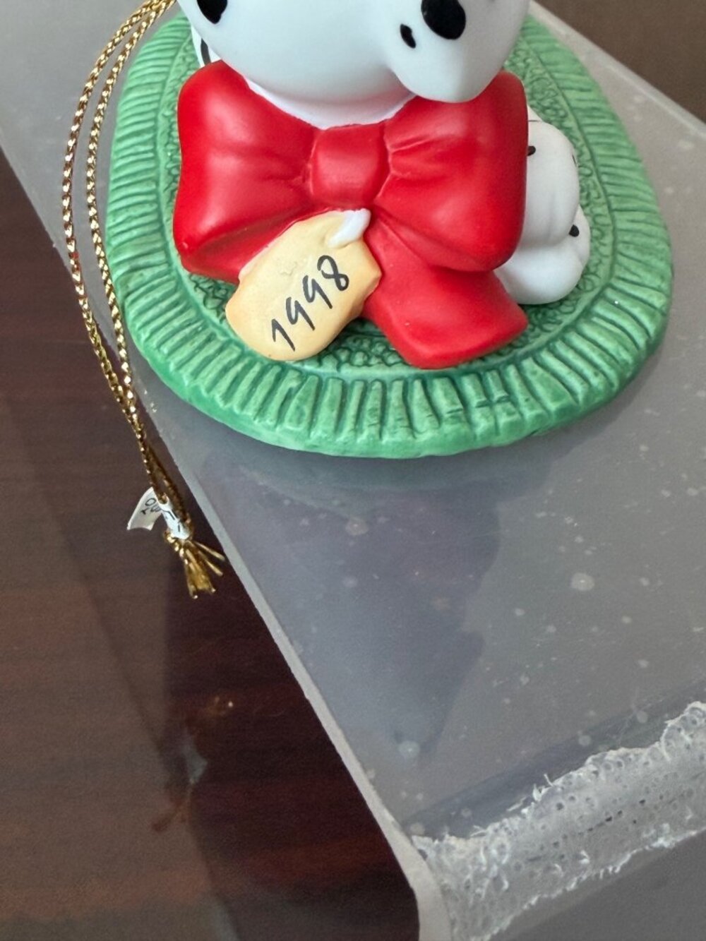 1998 Grolier Disney 101 Dalmatians "Waiting for Santa" Puppy Ornament - No Box - Picture 7 of 7